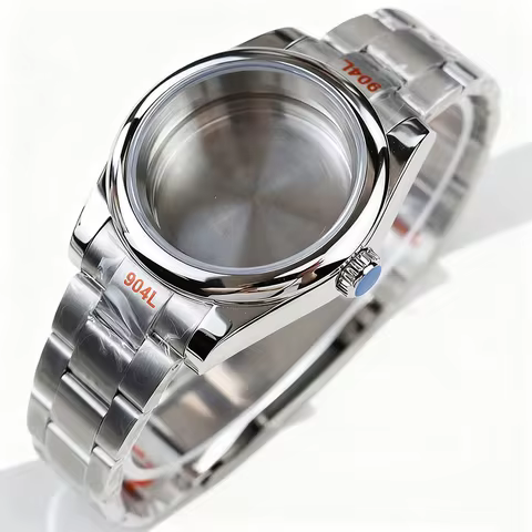 NH35 Watch Cases Polished Domed Bezel 36mm/39mm Oyster Bracelet For Seiko NH35/NH36/NH38 Movement 28