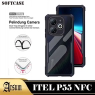 Case Shockproof ITEL P55 NFC Softcase Terbaru Silikon Ponsel Transparan Camera Protect