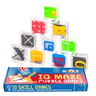 Magicat Premium IQ Balance Puzzle Set I 10 Teaser Puzzle Cubes I Balance 3D Maze Box I Puzzles for C