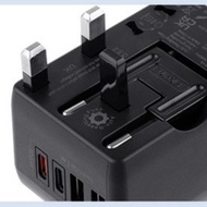 PD20W Universal Adapter USB-A USB-C Multi-function Plug Converter Global Currency Travel Conversion 