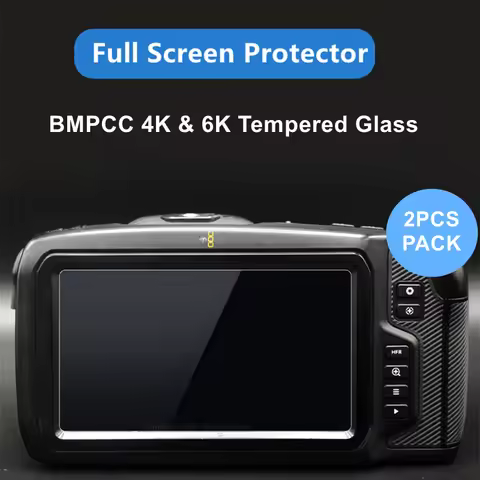 2pcs Tempered Glass for BMPCC 4K & 6K Camera Protective Glas Screen Protector for Blackmagic Design 