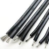 Twin-Core 2 Pin Cable Stranded Wire Black Flat Ribbon UL2468 18/20/22/24/26AWG