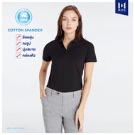 เสื้อโปโลหญิง MOS คอปก เนื้อผ้า COTTON SPANDEX แขนสั้น 3 สี CLASSIC (ขาวดำเบจ) รุ่น MDF-0077A
