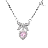YY.Fashion Women's Fashion Necklace With Heart Bow Pendant X005