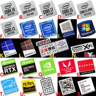 Original Tenth Generation core i9 i7 i5 i3 win10 Sticker Notebook Small Gold Label Computer cpu Labe