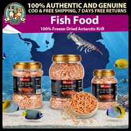 Premium Freeze-Dried Antarctic Krill - Natural High Protein Fish Food for Arowana, Parrot Fish, Osca