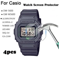2Pcs 4Pcs นาฬิกาหน้าจอ Protector ฟิล์มสำหรับ Casio G-Shock DW5600ฟิล์มกันน้ำป้องกัน DW5610 GA-2100 A158W F-91W AE-1200WH MQ-24นุ่ม Ultra Clear Anti-Scratch
