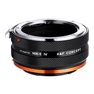 K&F Concept Lens Mount Adapter for Nikon F Mount Lens to Sony E  Camera Body NIK-NEX IV PRO