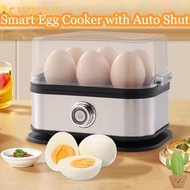 CYMX Smart Egg Cooker, Auto Shut- 6 Eggs Capacity Eggs Boiler,  Space Saving Multi Functional 200W P