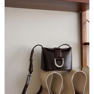 🔥11.11🔥Maillard Style Vintage Messenger Bag กระเป๋าสะพายข้างหนังผู้หญิง