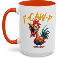 Cawan F-Caw-F, Cawan Kopi F Caw F Seramik, Cawan Kopi Mesej Tersembunyi, Ayam F-Caw-F, Cawan Mesej R