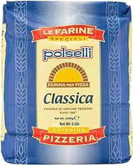 Classica, Tipo "00" Double Zero Flour Extra Fine, Neapolitan Italian Pizza, Bread, Pasta, and more, All Natural, Unbleached, Unbromated, No Additives, (5 kg) 11 lbs by Polselli