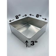 Loyang 8x8x3 Kek Murah 8W X 8L X 3H Square