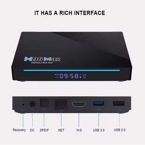 2025 Android 12 TV Box Wifi6 1080P H.265 4K 60fps 4G 32G Smart 6k Set Top Box IPTV 3D Media Player