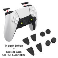 8 in 1 Thumb Grip Joystick Caps Set for Playstation 5 PS5 Controller Kit 4 Trigger Extenders 2 D-Pad Buttons Game Accessories