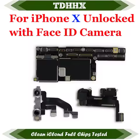 Original For iPhone X Logic Board - Fully Tested Face ID & iOS Compatible Motherboard / XS MAX and X