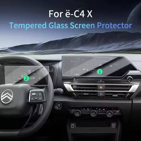 Tempered Glass LCD Screen Protective Film Sticker Dashboard Guard For Citroen C4 C4X 2021-2025 Car N