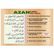 Poster A3 : Lafaz Azan Dan Iqamah Beserta Makna