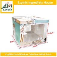 EzyMix Flora Window Cake Box 8x8x6.5inch