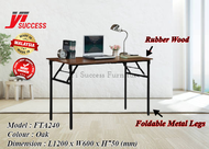 Yi Success Rubber Wood Top Folding Table / Foldable Study Desk / Meja Study / 2' x 4' Banquet table / Meja Lipat Kayu