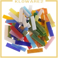 [klowareafMY] 70pcs Multicolor Rectangle Glass Pieces Mosaic Tiles for Art Crafts 10x40mm
