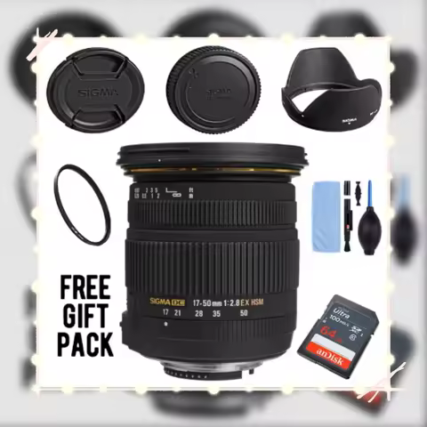 Sigma 17-50mm f/2.8 EX DC OS HSM FLD Large Aperture Standard Zoom Lens for Canon Nikon