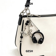 GESH Headphone Charms, Bag Decoration Y2K Music Headphone Bag Charms, Hanging Backpack Pendant