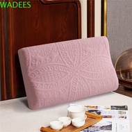 WADEES Latex Pillowcase, Waterproof Soft Foam Pillow Case, Universal Solid Color Cotton Breathable Pillow Cover Household