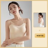 【Fongaly】Cangkir tetap hitam bh sport bra Wanita tali spageti beha tanpa kawat Tank Top Kamisol all 