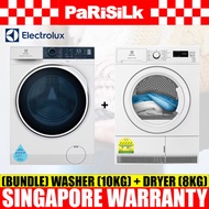 (Bundle) Electrolux EWF1024P5WB Front Load Washing Machine (10kg) + EDH804H3WB Heat Pump Dryer (8kg)