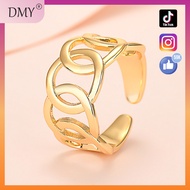 DMY Jewelry Gold 916 Original Malaysia/ Silver 925 Original/ Simple Circle Ring