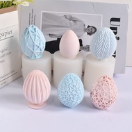 Easter Eggs Candle Mold Geometric Silicone Mold Chocolate Gypsum Mold Epoxy Resin Mold Scented Candle Wax Mold
