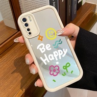 HP Phone Case For OPPO A91 OPPO F15 OPPO Reno 3 Case Good Mood Case Mirror Cesing Acrylic Silicone S