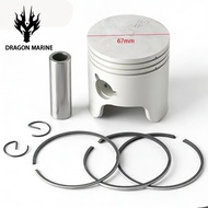 6H4-11631 Piston and 3 Rings Kit STD For Yamaha Outboard Motor 2t 40HP 50HP 3 Cylinder 6H4-11631-09 