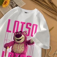 Hub Tshirt Unisex Oversize Short Sleeve T-Shirt Lotso Pink Bear Image Cotton Material
