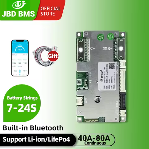 JBD Smart BMS 16S 48V Lifepo4 Built-in BT With UART Heating Li-ion Bms 13S 48V 40A 50A 60A 80A 8S 10