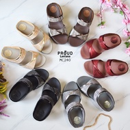MC240 Open Toe Shoes 1.5 Inches High Wear A Two-Tone Glitter Wigky Face (Slim And Slim Feet Reduce 1
