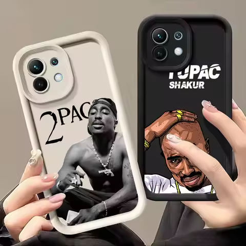 2PAC Tupac Rapper Hip Hop Silicone Case For Xiaomi 15T 14T 13T Pro 15 Ultra 17Pro Max Poco F7 X7 X6 