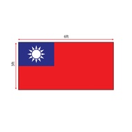 Taiwan Flag 3x6ft, Bendera Taiwan 3x6ft, Polyester Country Flag