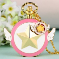 {Miracle Watch Store} Japanese Anime Fashion Student Girl 39;s Quartz Necklace Watch Retro Pendant Cute Gold Sweater Chain Pocket Clock Miracle Watch Store Gifts Female