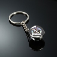 Fortnite Game Merchandise Keychain Double-Sided Printed Metal Chain Trendy Student Party Ornament Gi