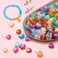 Acrylic Plated Colorful Beads Handmade DIY Beaded Earrings Bracelet Mobile Phone Chain Accessories M