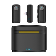 Professional Wireless Lavalier Microphone with Noise Cancellation with Charging Case 70ft Transmissi