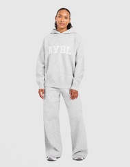 AYBL Varsity Knitted Wide Joggers - Grey