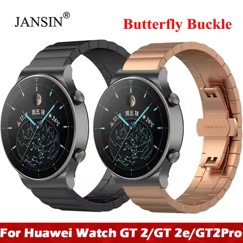 Metal Strap For HUAWEI Watch GT 2 Pro Strap Stainless Steel Butterfly Buckle Bracelet Correa For Hua