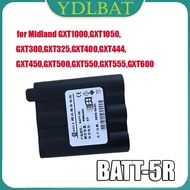 Battery for Midland GXT1000,GXT1050,GXT300/325/400/444/450/500/550/555/600 900mAh BATT5R BATT-5R