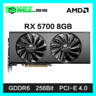 SRHRE MLLSE AMD RX 5700 8GB GDDR6การ์ดจอ256Bit PCI Express 4.0 × 16 6 + 8Pin Radeon GPU Rx 5700การ์ดจอสำหรับเล่นเกม JDRSE