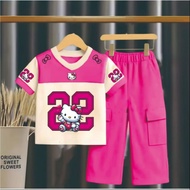 HELLO KITTY/ JERSEY SET FOR GIRLS VIRAL 3-12 YEARS JERSEY BUDAK JERSEY BUDAK PEREMPUAN BAJU JERSEY B
