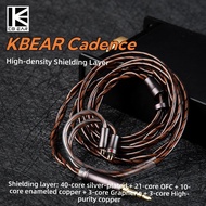 KBEAR Cadence Earphone Cable With QDC/0.78mm/MMCX Connector 3.5mm/4.4mm Mixed Silver-Plated & Pure C