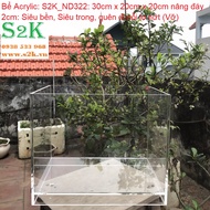 Acrylic tank with raised bottom 30x20x20 super clear, super light mika tank for raising fish and aqu